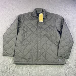 Levi’s North Point Quilted Jacket Men’s M Gray Water Repellent Dry Flannel Lined